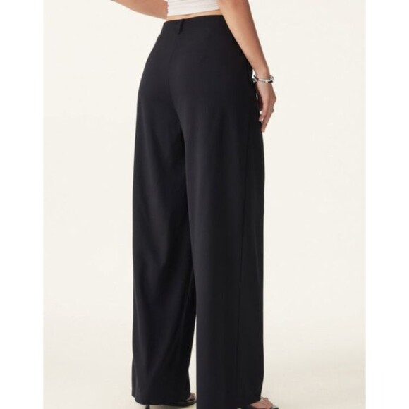 OGL Bamboo Blend Ponte Wide Leg Drapey Pull On Pants Black Size Large - Picture 11 of 11